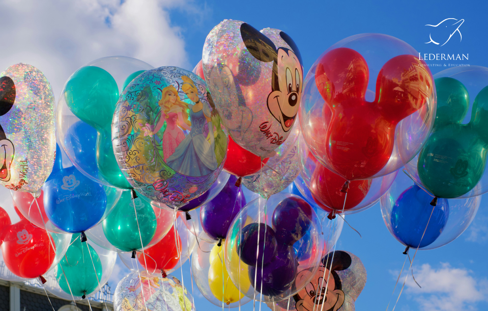 balões disney que representam encamento de clientes